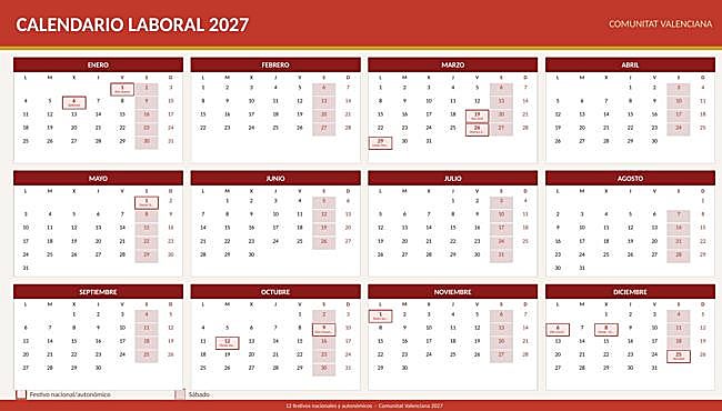 El Calendario Laboral De 2027 Permitir Hacer 6 Puentes Y Suprime Un el-calendario-laboral-de-2027-permitir-hacer-6-puentes-y-suprime-un